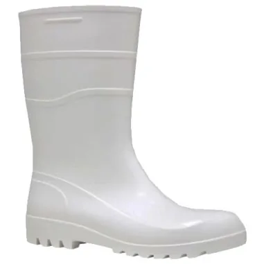 Bota De PVC impermeável Branca Cano Curto Fujiwara